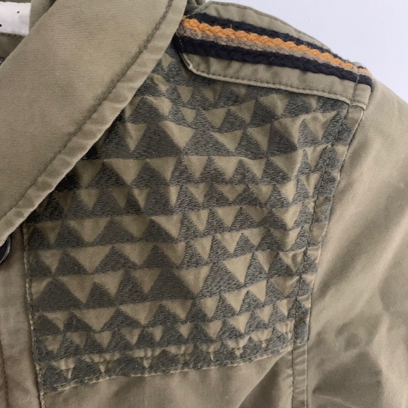 Catimini Khaki Embroidered Coat - Picture 4 of 5